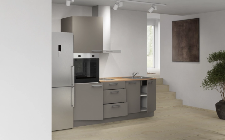 Nobilia SPA Galley kitchen 210 cm with appliances planning 11 4
