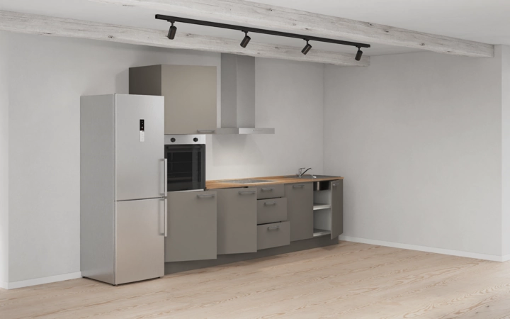 Nobilia SPA Galley kitchen 300 cm with appliances planning 11 4