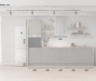 Nobilia SPA Galley kitchen 300 cm with appliances planning 11 5
