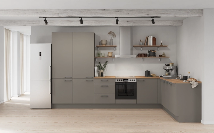 Nobilia SPA L-shaped kitchen 366,6 cm x 246,6 cm with appliances planning 12 0