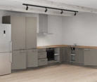 Nobilia SPA L-shaped kitchen 366,6 cm x 246,6 cm with appliances planning 12 4