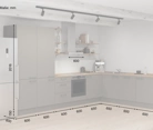 Nobilia SPA L-shaped kitchen 366,6 cm x 246,6 cm with appliances planning 12 5