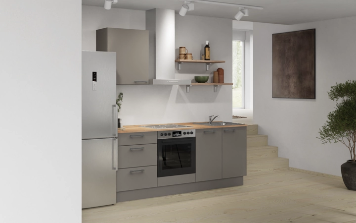 Nobilia SPA Galley kitchen 210 cm with appliances planning 12 1