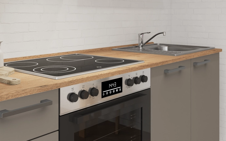 Nobilia SPA Galley kitchen 240 cm with appliances planning 12 3