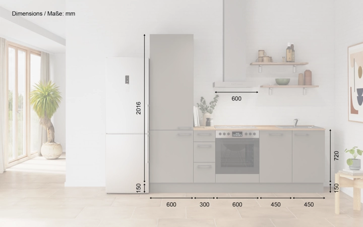 Nobilia SPA Galley kitchen 240 cm with appliances planning 12 5