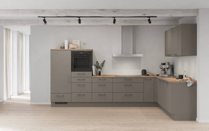 Nobilia SPA L-shaped kitchen 366,6 cm x 246,6 cm with appliances planning 13 0
