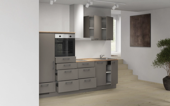 Nobilia SPA Galley kitchen 270 cm with appliances planning 13 4