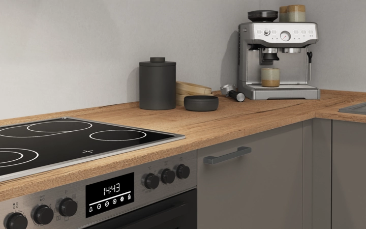 Nobilia SPA L-shaped kitchen 366,6 cm x 246,6 cm with appliances planning 14 3
