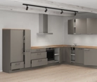 Nobilia SPA L-shaped kitchen 366,6 cm x 246,6 cm with appliances planning 14 4