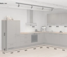 Nobilia SPA L-shaped kitchen 366,6 cm x 246,6 cm with appliances planning 14 5