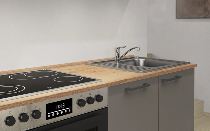 Nobilia SPA Galley kitchen 240 cm with appliances planning 14 3