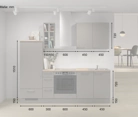 Nobilia SPA Galley kitchen 240 cm with appliances planning 14 5