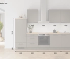 Nobilia SPA Galley kitchen 300 cm with appliances planning 14 5