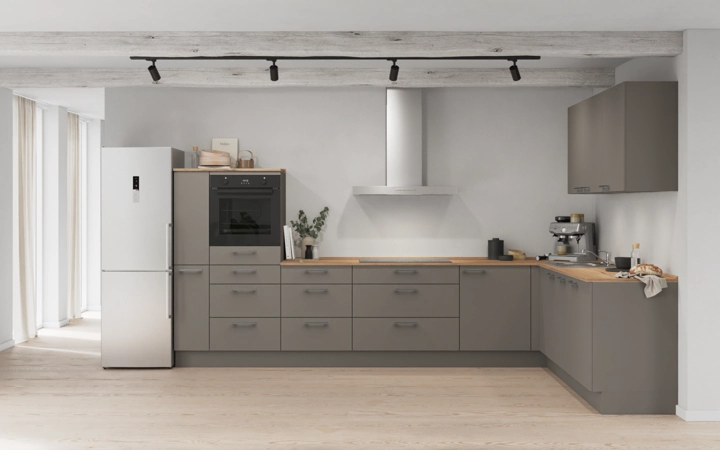 Nobilia SPA L-shaped kitchen 366,6 cm x 246,6 cm with appliances planning 15 0