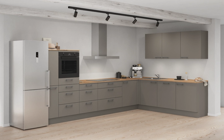 Nobilia SPA L-shaped kitchen 366,6 cm x 246,6 cm with appliances planning 15 1