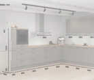 Nobilia SPA L-shaped kitchen 366,6 cm x 246,6 cm with appliances planning 15 5
