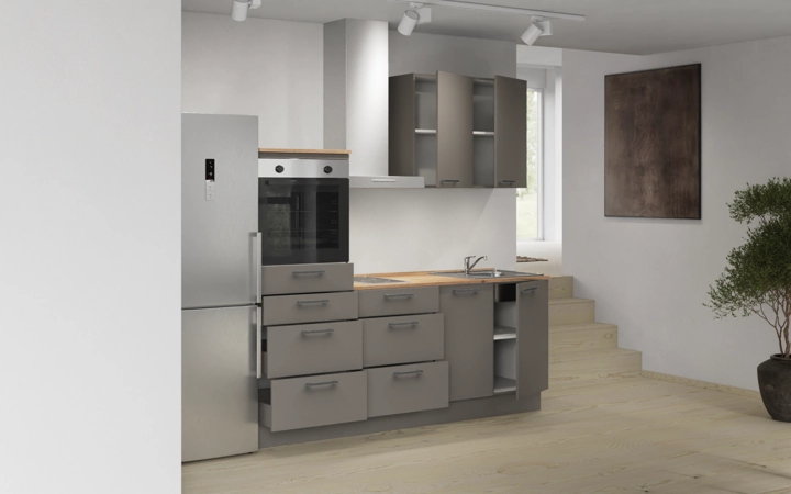 Nobilia SPA Galley kitchen 210 cm with appliances planning 15 4