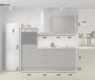 Nobilia SPA Galley kitchen 210 cm with appliances planning 15 5