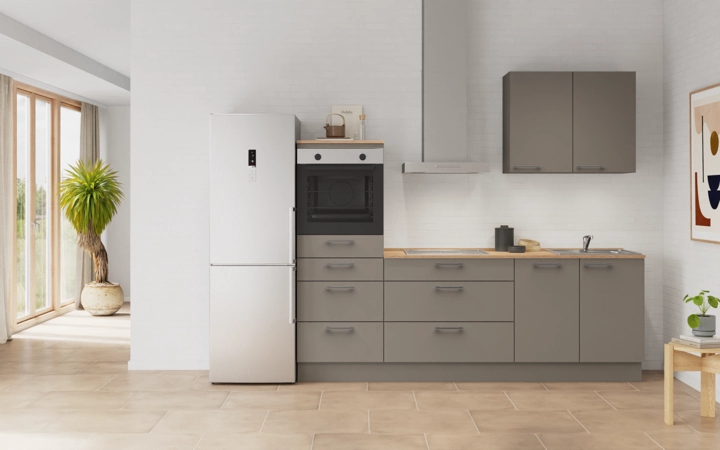 Nobilia SPA Galley kitchen 240 cm with appliances planning 15 0