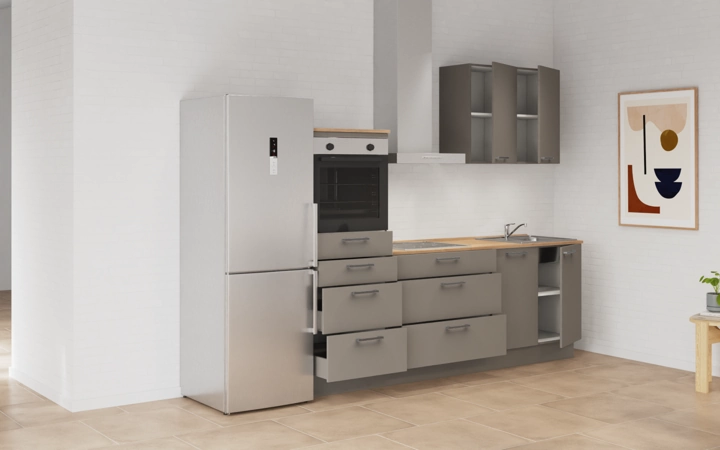 Nobilia SPA Galley kitchen 240 cm with appliances planning 15 4