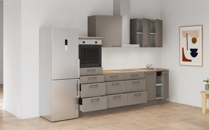 Nobilia SPA Galley kitchen 270 cm with appliances planning 15 4