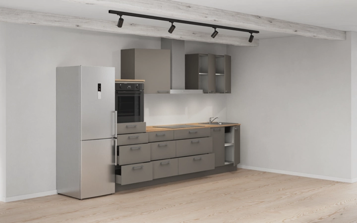 Nobilia SPA Galley kitchen 300 cm with appliances planning 15 4