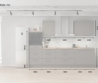 Nobilia SPA Galley kitchen 300 cm with appliances planning 15 5