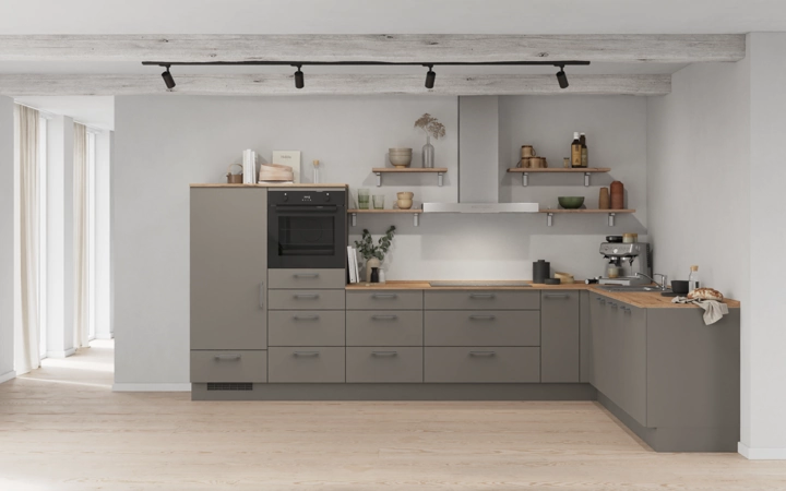 Nobilia SPA L-shaped kitchen 366,6 cm x 246,6 cm with appliances planning 16 0
