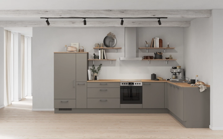 Nobilia SPA L-shaped kitchen 366,6 cm x 246,6 cm with appliances planning 17 0