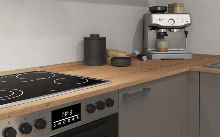 Nobilia SPA L-shaped kitchen 366,6 cm x 246,6 cm with appliances planning 17 3