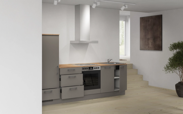 Nobilia SPA Galley kitchen 270 cm with appliances planning 17 4