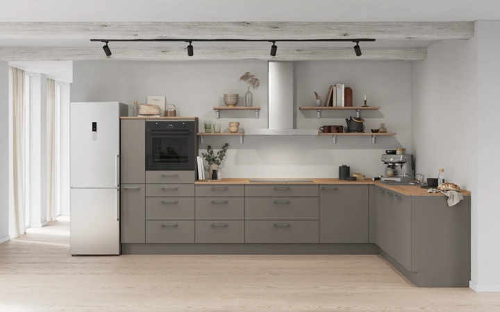 Nobilia SPA L-shaped kitchen 366,6 cm x 246,6 cm with appliances planning 18 0