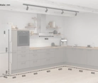 Nobilia SPA L-shaped kitchen 366,6 cm x 246,6 cm with appliances planning 18 5