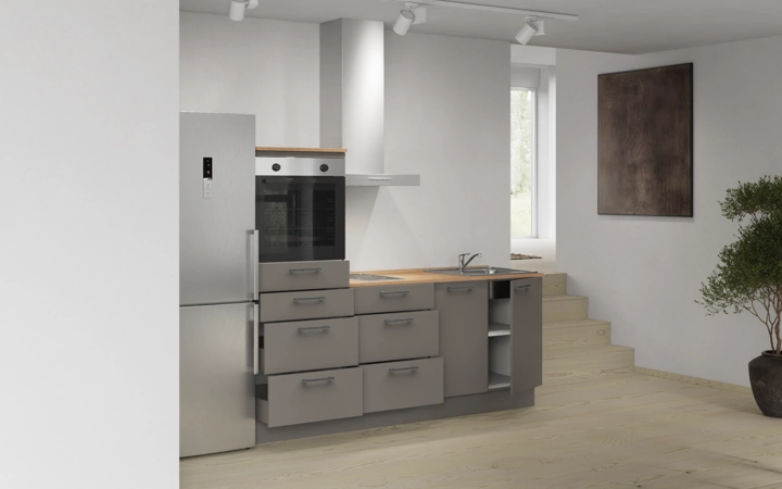 Nobilia SPA Galley kitchen 210 cm with appliances planning 18 4