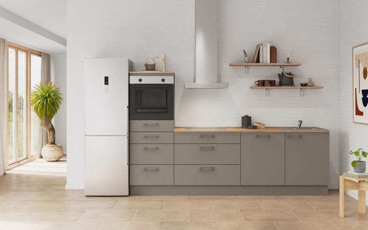 Nobilia SPA Galley kitchen 270 cm with appliances planning 18 0