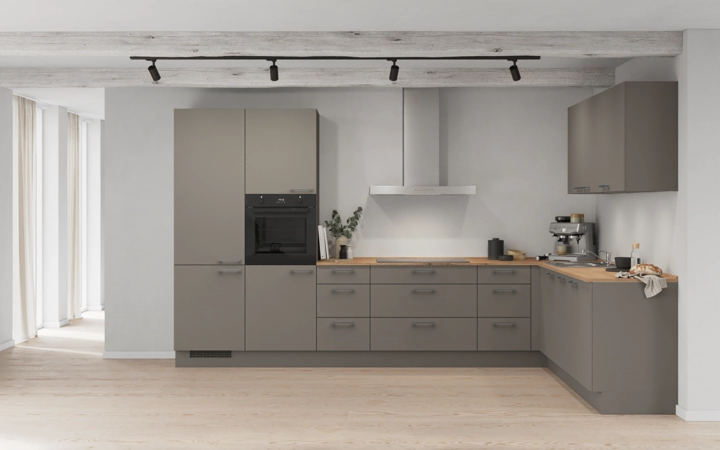 Nobilia SPA L-shaped kitchen 366,6 cm x 246,6 cm with appliances planning 2 0