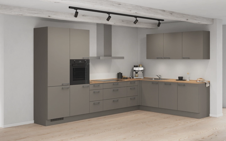 Nobilia SPA L-shaped kitchen 366,6 cm x 246,6 cm with appliances planning 2 1