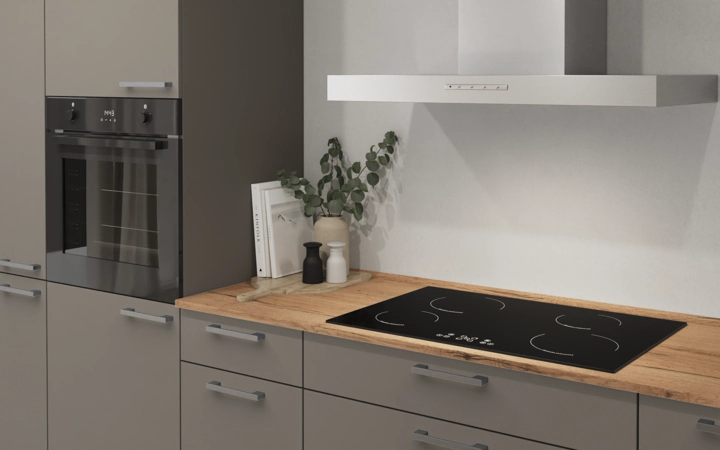 Nobilia SPA L-shaped kitchen 366,6 cm x 246,6 cm with appliances planning 2 2