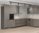 Nobilia SPA L-shaped kitchen 366,6 cm x 246,6 cm with appliances planning 2 4