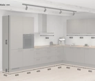 Nobilia SPA L-shaped kitchen 366,6 cm x 246,6 cm with appliances planning 2 5
