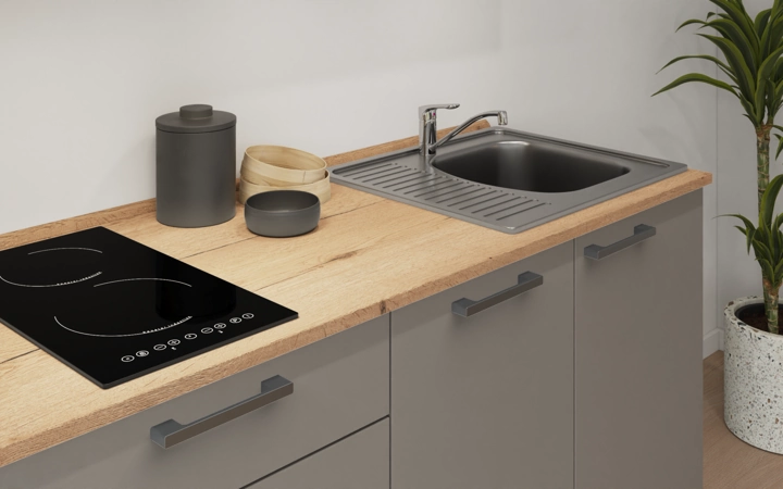 Nobilia SPA Galley kitchen 210 cm with appliances planning 2 3