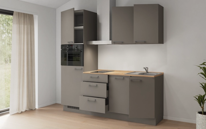 Nobilia SPA Galley kitchen 210 cm with appliances planning 2 4