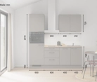 Nobilia SPA Galley kitchen 210 cm with appliances planning 2 5