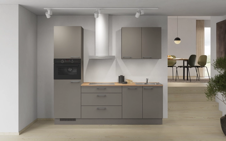 Nobilia SPA Galley kitchen 240 cm with appliances planning 2 0