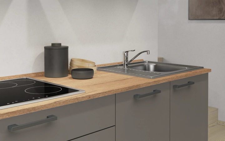 Nobilia SPA Galley kitchen 240 cm with appliances planning 2 3