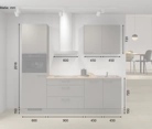 Nobilia SPA Galley kitchen 240 cm with appliances planning 2 5