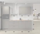 Nobilia SPA Galley kitchen 270 cm with appliances planning 2 5