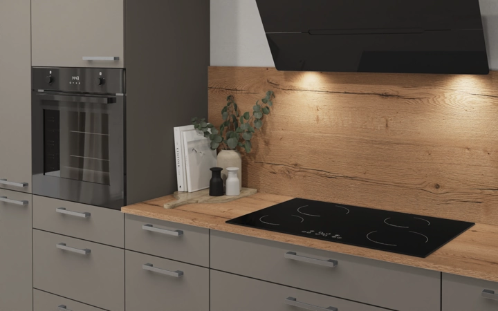 Nobilia SPA L-shaped kitchen 366,6 cm x 246,6 cm with appliances planning 3 2
