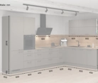 Nobilia SPA L-shaped kitchen 366,6 cm x 246,6 cm with appliances planning 3 5