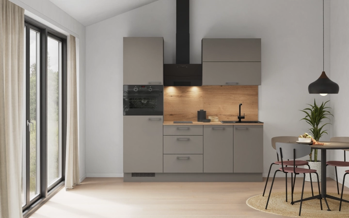 Nobilia SPA Galley kitchen 210 cm with appliances planning 3 0